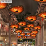 Large Leaf Shape Suspension Light For Restaurant Chandelier Lighting Pendant