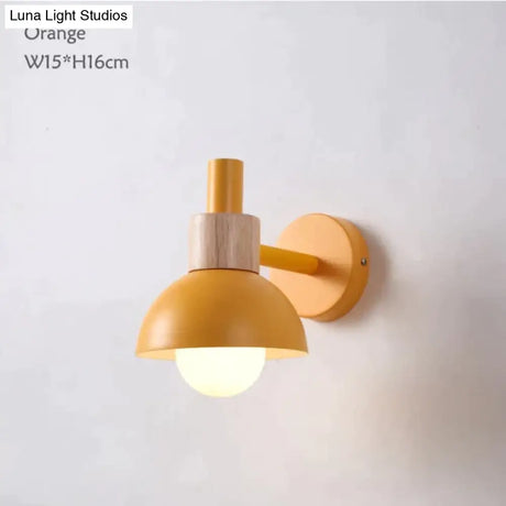 Leanne | Wooden Wall Lamp Orange