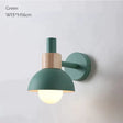 Leanne | Wooden Wall Lamp Green Wall Lamp