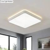 Led Acrylic Ceiling Lamp: Modern Simplicity Flush-Mounted Grey/White Warm/White Light - Bedroom