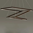 Led Acrylic Chandelier Pendant - Rectangular/Square Design 3/5 Lights Brown Ceiling Fixture 3 /