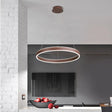 Led Acrylic Hoop Shaped Pendant Chandelier For Living Room - Simplicity Brown 1/2/3-Tiered Design /
