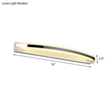 Led Acrylic Vanity Light In Chrome: Streamlined Wall Lighting Solution For Warm/White Bathroom