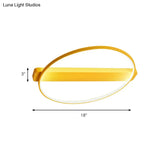 Led Bedroom Ceiling Light - Kid’s Modern Semi Flush With Acrylic Ring