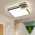 Led Bedroom Flushmount Lighting | 19’ Or 23’ Black & White Round/Square Shape Acrylic Shaded