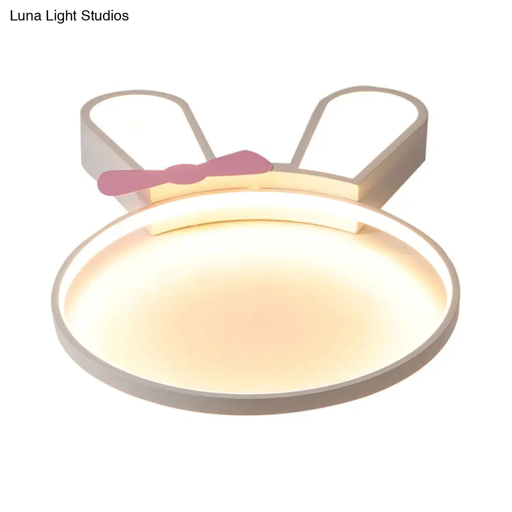 Led Bunny Outline Ceiling Light With Acrylic Shade - Warm/White