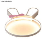 Led Bunny Outline Ceiling Light With Acrylic Shade - Warm/White