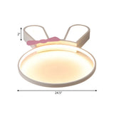 Led Bunny Outline Ceiling Light With Acrylic Shade - Warm/White