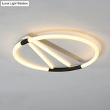 Led Ceiling Flush Light In White With Acrylic Shade - Rectangle/Round/Square Warm/White