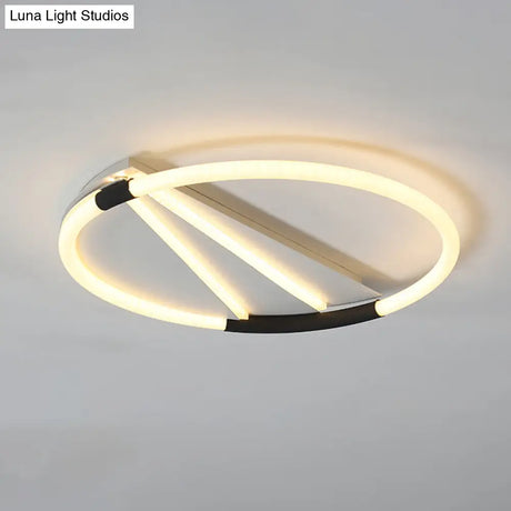 Led Ceiling Flush Light In White With Acrylic Shade - Rectangle/Round/Square Warm/White