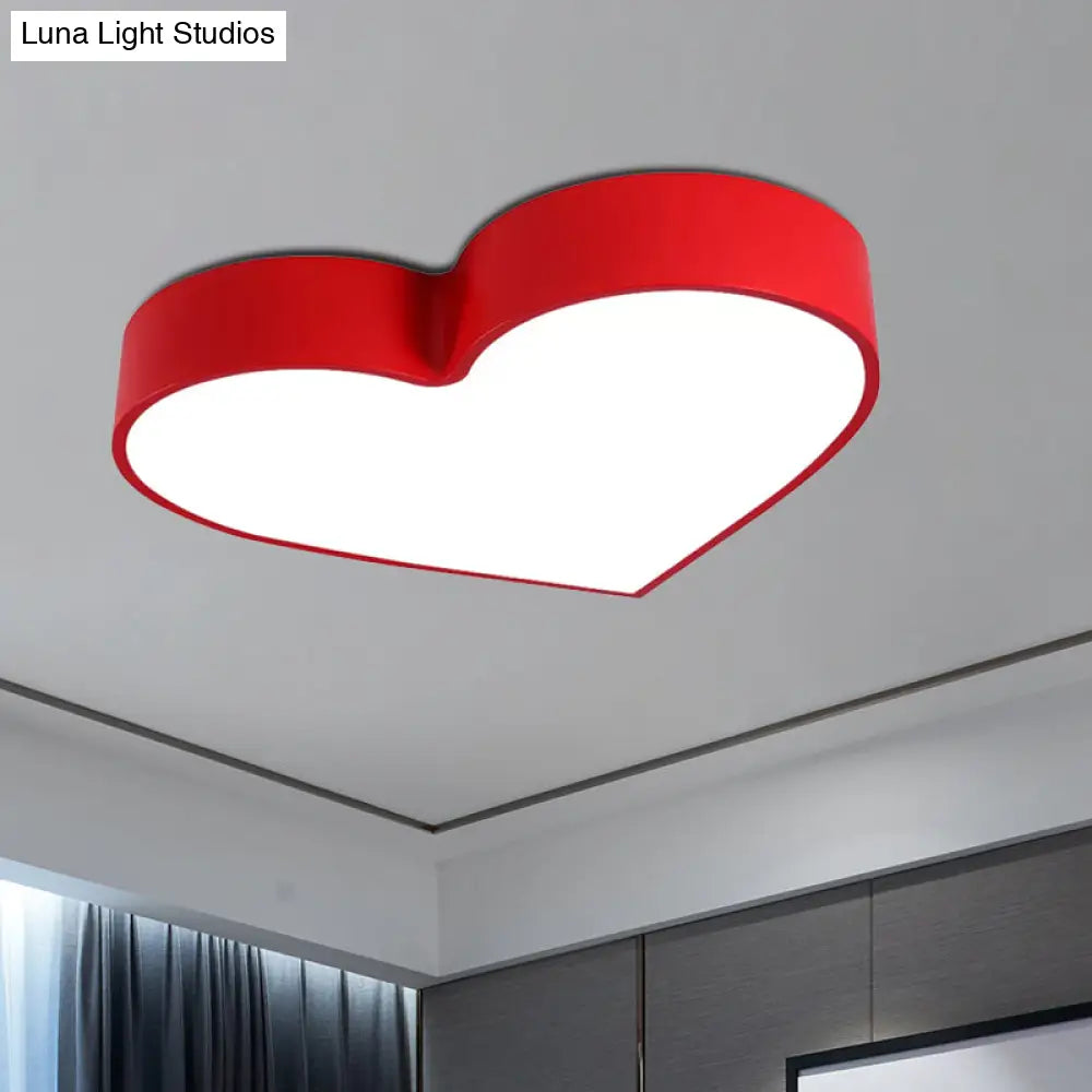 Led Ceiling Lamp For Boy Girl Bedroom - Modern Acrylic Flush Light In Candy Colors