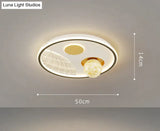 Led Ceiling Lamp Glass Living Room Dining Bedroom Modern Simple Black / Circular Tri-Color Light