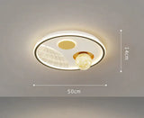 Led Ceiling Lamp Glass Living Room Dining Bedroom Modern Simple Black / Circular Tri-Color Light