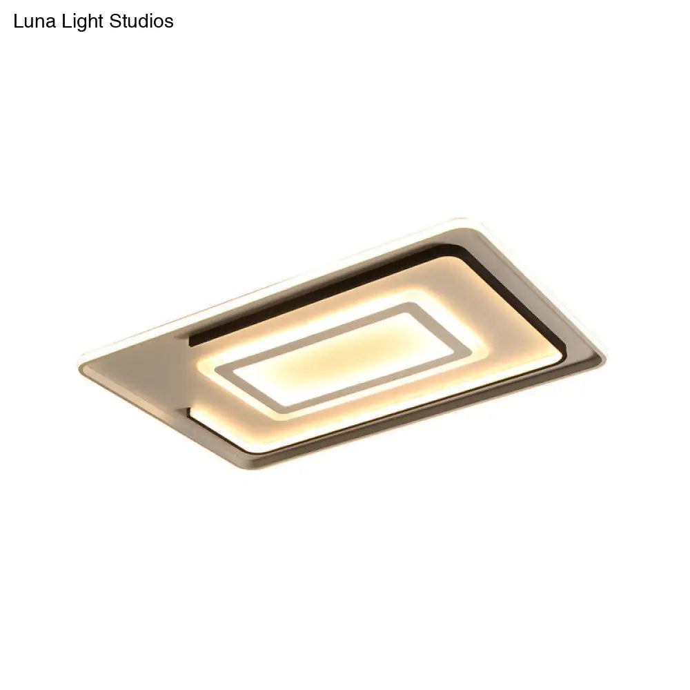 Led Ceiling Lamp - Simple Style Acrylic Ultrathin Flush Mount In Warm Or White Light