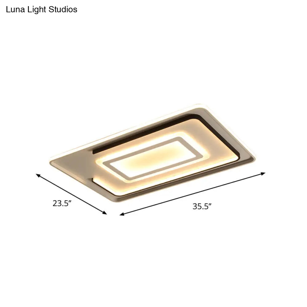 Led Ceiling Lamp - Simple Style Acrylic Ultrathin Flush Mount In Warm Or White Light
