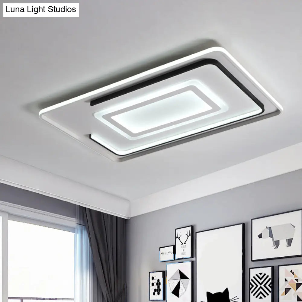 Led Ceiling Lamp - Simple Style Acrylic Ultrathin Flush Mount In Warm Or White Light
