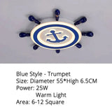 Led Ceiling Light For Study Room Bedroom Blue Color / S 55X65Cm 25W Brightness Dimmable Kids