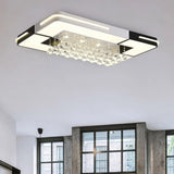 Led Ceiling Light With Crystal Ball Accent And Stepless Dimming Available In 3 Sizes White/3 Color