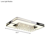 Led Ceiling Light With Crystal Ball Accent And Stepless Dimming Available In 3 Sizes White/3 Color