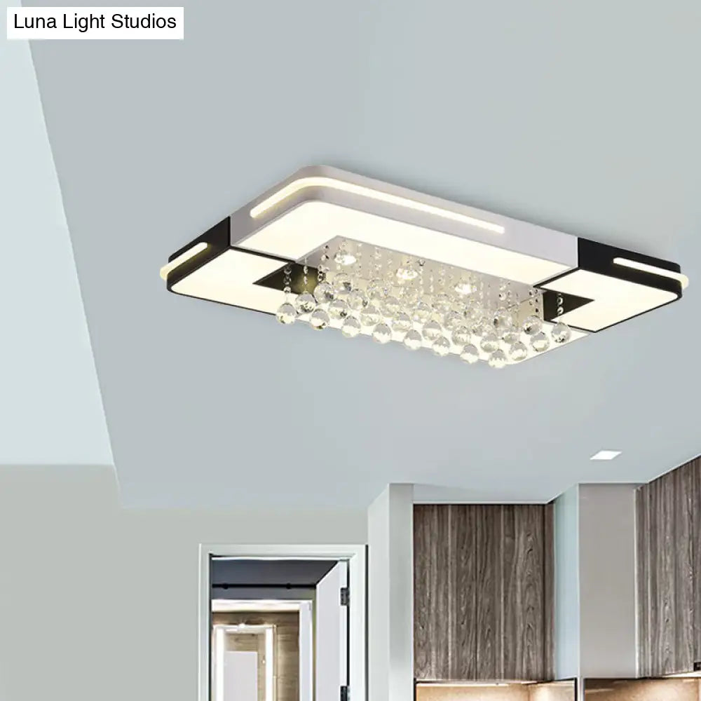 Led Ceiling Light With Crystal Ball Accent And Stepless Dimming Available In 3 Sizes White/3 Color