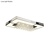 Led Ceiling Light With Crystal Ball Accent And Stepless Dimming Available In 3 Sizes White/3 Color