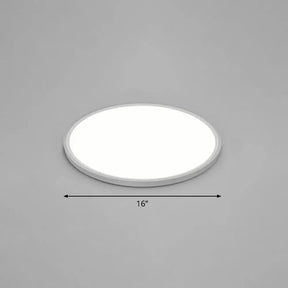 Led Ceiling Mount Fixture - Ultrathin & Simple Acrylic Flushmount Lighting In White / 16’