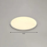 Led Ceiling Mount Fixture - Ultrathin & Simple Acrylic Flushmount Lighting In White / 19.5’ Warm