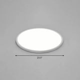 Led Ceiling Mount Fixture - Ultrathin & Simple Acrylic Flushmount Lighting In White / 23.5’