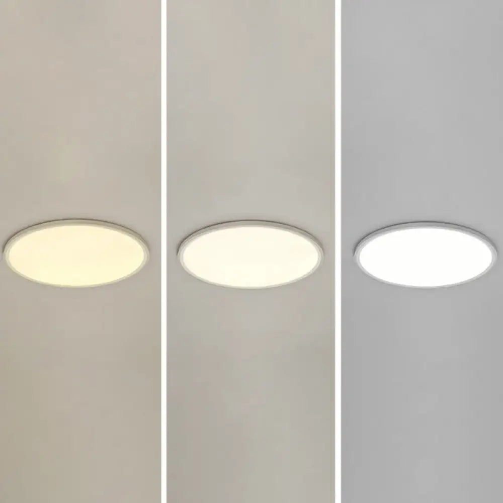 Led Ceiling Mount Fixture - Ultrathin & Simple Acrylic Flushmount Lighting In White / 23.5’ Third