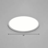Led Ceiling Mount Fixture - Ultrathin & Simple Acrylic Flushmount Lighting In White / 39’