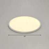 Led Ceiling Mount Fixture - Ultrathin & Simple Acrylic Flushmount Lighting In White / 39’ Warm