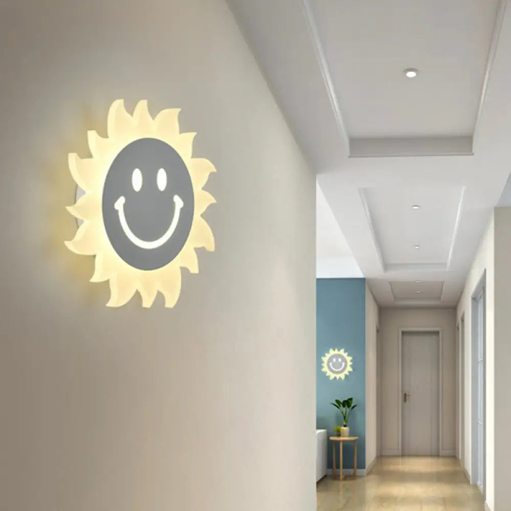 Led Cloud Wall Sconce In White For Simple Living Room Lighting / Smile