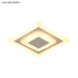 Led Corridor Ceiling Lamp - Modern Flushmount Lighting In White/Coffee With Warm/White/Natural