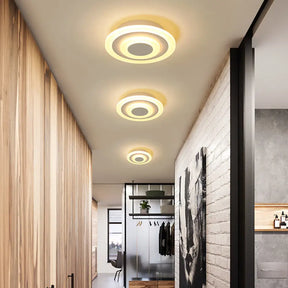 Led Corridor Ceiling Lamp - Modern Flushmount Lighting In White/Coffee With Warm/White/Natural