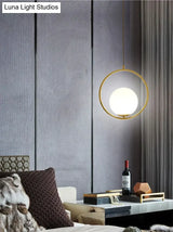 Led Creative Art Glass Ball Pendant Lights Modern Hanging Lamp E27 Black Gold Restaurant Bedroom