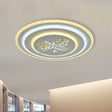 Led Crystal Ceiling Lamp Modern Flush Mount Lighting In White - Round/Square Design / Round