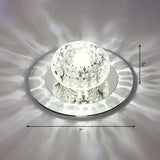 Led Crystal Corridor Ceiling Light - Modern Doughnut Flush Mount Design White /