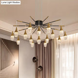 Led Crystal Raindrop Chandelier - Postmodern Burst Design Gold 7/13/16
