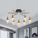 Led Crystal Raindrop Chandelier - Postmodern Burst Design Gold 7/13/16 7 /