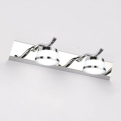 Led Crystal Vanity Mirror Lights - Modern Stainless Steel Bathroom Sconce 2 / Stainless-Steel Warm