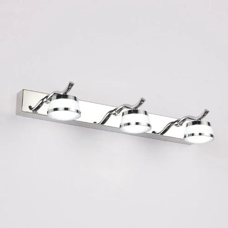 Led Crystal Vanity Mirror Lights - Modern Stainless Steel Bathroom Sconce 3 / Stainless-Steel White