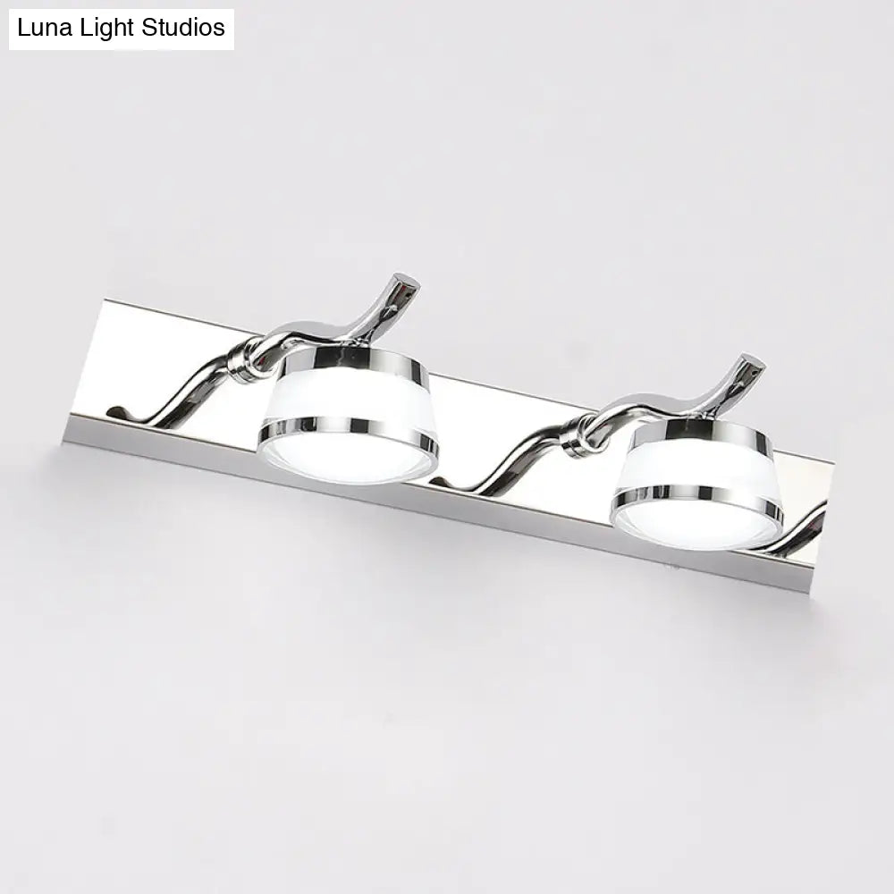 Led Crystal Vanity Mirror Lights - Modern Stainless Steel Bathroom Sconce