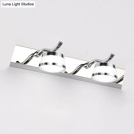 Led Crystal Vanity Mirror Lights - Modern Stainless Steel Bathroom Sconce
