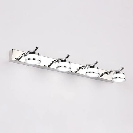 Led Crystal Vanity Mirror Lights - Modern Stainless Steel Bathroom Sconce 4 / Stainless-Steel Warm
