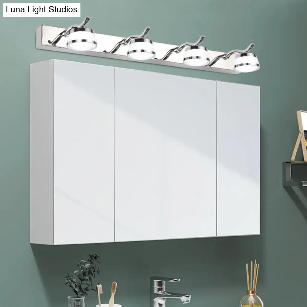 Led Crystal Vanity Mirror Lights - Modern Stainless Steel Bathroom Sconce