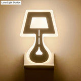 Led Desk Lamp-Shaped Wall Sconce With Acrylic Shade In Warm/White Light - Modern Black/White Fixture
