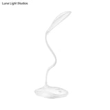 Led Desk Lamp With Touch-Sensitive 3-Level Dimmer Silicone Arm And Simple Design - Ideal For Study