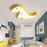 Led Dinosaur Acrylic Flush Mount Light - Cartoon Style Bedroom Ceiling Lighting Warm/White Glow