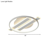 Led Flush Ceiling Light - Simple Acrylic Hoop Design For Bedroom