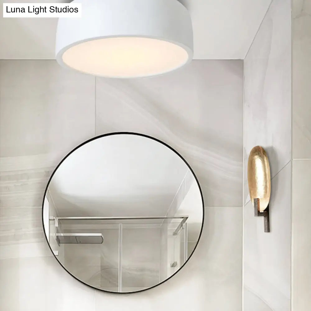 Led Flush Mount Ceiling Light For Modern Bedroom With Acrylic Dome Shade